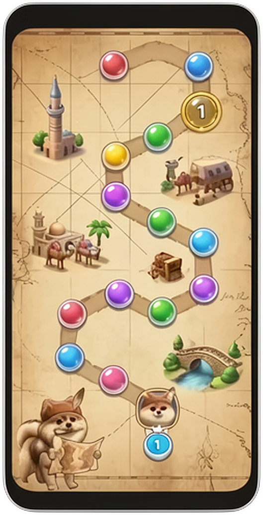Seyyah Bubble Shooter - World Map